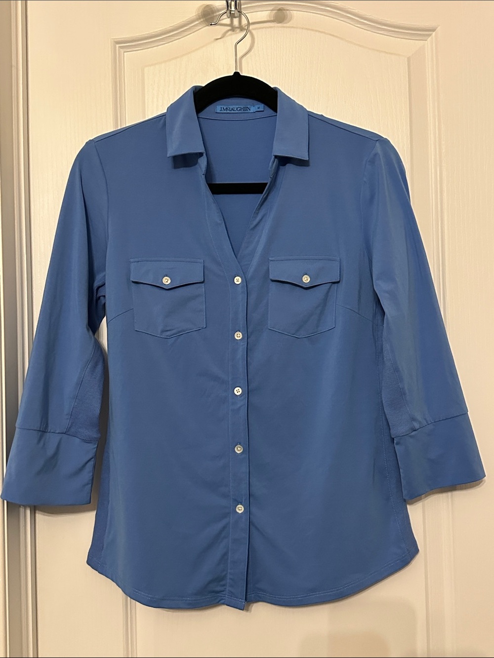 J. McLaughlin Periwinkle Blue Button-Front Shirt